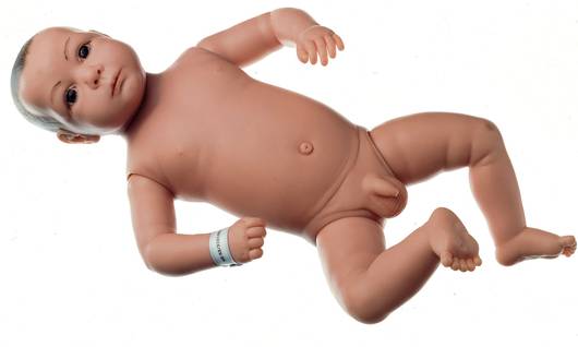 OS150-0011 Ošetřovatelské modely novorozence Somso Modelle: Nursing Baby, chlapeček