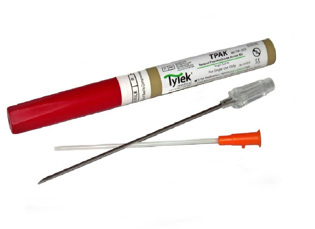 HHTPN01 H & H, Emergency bandáže, Hrudní krytí, Obvazy....: Tension Pneumothorax Access Kit (TPAK)