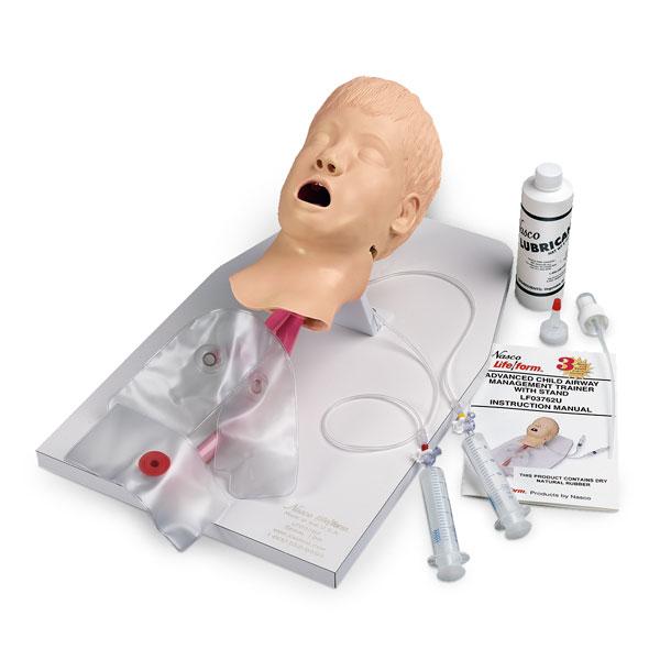 RA150-0350 Zajištění dýchacích cest dítěte: Intubační hlava dítěte pokročilá na podstavci